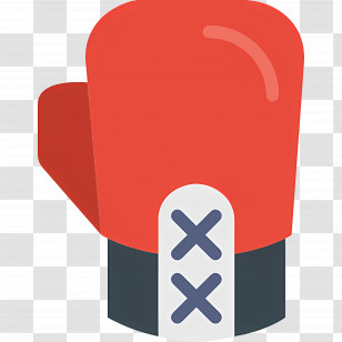Boxing Punch - Red Boxing Glove Illustration For Sports Concept Transparent PNG