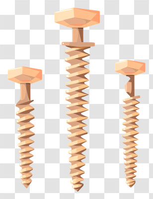 Screws - Wooden Screws Transparent PNG