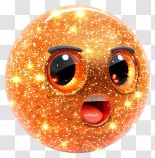 Sparkle - Sparkly Orange Emoji Transparent PNG