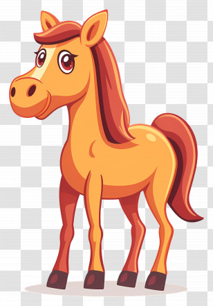 Cartoon Horse - Cute Cartoon Horse Illustration Transparent PNG