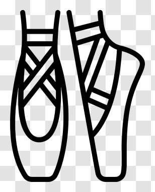 Ballet Shoes Logo - Black Ballet Shoes Illustration Transparent PNG