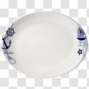 Plate Porcelain Platter Tableware Cobalt Blue - And White Transparent PNG