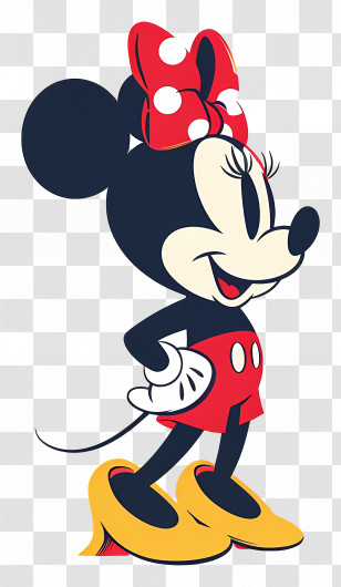Minnie Mouse - Cartoon Mouse Character Illustration Transparent PNG