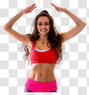 Zumba Woman - Woman Exercising In Sportswear Transparent PNG