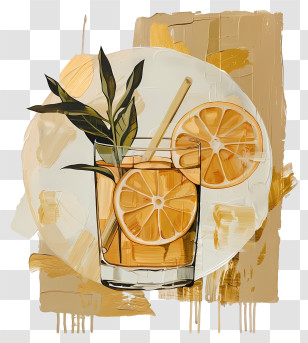 Lemon Tea - Glass Of Drink With Lemon Transparent PNG