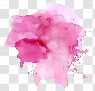 Pink Watercolor Stain - Abstract Pink Watercolor Splash Transparent PNG