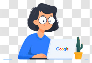 Google Search - Person Working On Laptop Transparent PNG
