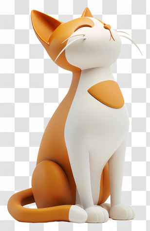 Cat Side View - Cartoon Cat Sitting Transparent PNG