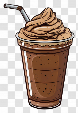 Cold Coffee - Creamy Chocolate Milkshake Illustration Transparent PNG