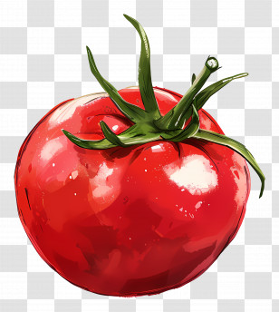 Tomato - Juicy Red Tomato Illustration Transparent PNG