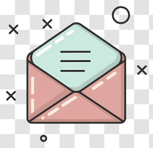 Envelope - Cartoon Envelope With Letter Transparent PNG