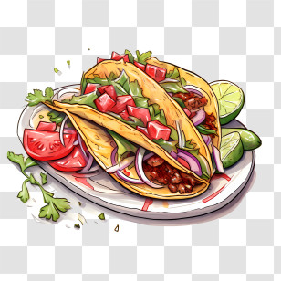 Taco Day - Delicious Tacos With Fresh Toppings Transparent PNG