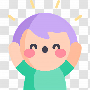 Baby Boy - Happy Child With Purple Hair Transparent PNG