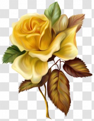Oil Painting Paper - Floral Design - Hand Painted Roses Transparent PNG