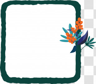 Flower Frame Transparent PNG