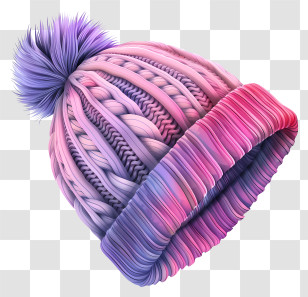Knit Cap - Colorful Knit Hat For Winter Transparent PNG