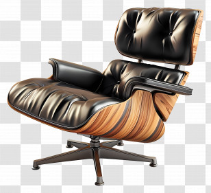 Eames Lounge Chair - Luxury Lounge Chair With Modern Design Transparent PNG
