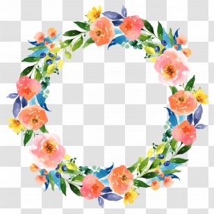 Floral Design Wedding Invitation Watercolor Painting - Poster - Peony Wreath Transparent PNG