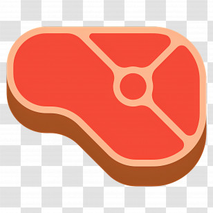 Meat - Raw Steak Cartoon Style Illustration Transparent PNG