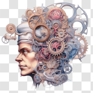 Idea Bulb
 - Steampunk Human Head With Gears Illustration Transparent PNG