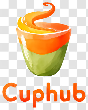 Cuphub Logo - Warm Orange Swirl Cup Logo For Cuphub Transparent PNG