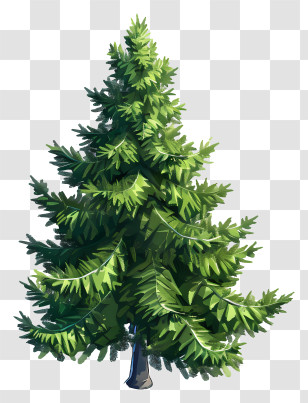Fir Tree - Realistic Pine Tree Illustration Transparent PNG