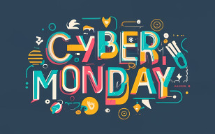 Cyber Monday - Colorful Cyber Monday Promotional Graphic Transparent PNG
