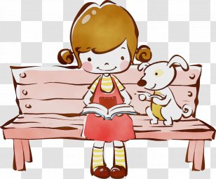 Cartoon Clip Art Child Furniture Reading Transparent PNG