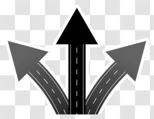Routes - Three Directional Arrows Transparent PNG