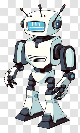 Cartoon Robot Character - Cartoon Robot With Antennas Illustration Transparent PNG