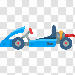 Go Kart - Blue Go-Kart For Racing Transparent PNG