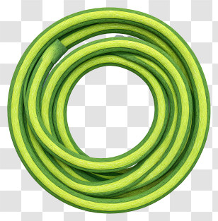Garden Hose - Green Coiled Rope Transparent PNG