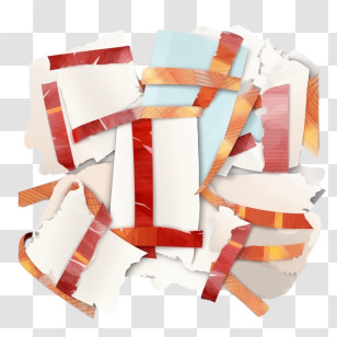 Torn Paper - Torn Paper Scraps With Tape Transparent PNG