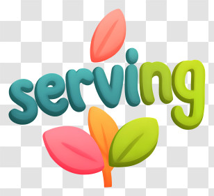 Serving Logo - Serving Logo With Colorful Leaves Transparent PNG