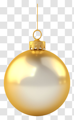 Gold Ornament - Golden Christmas Ornament Hanging Transparent PNG