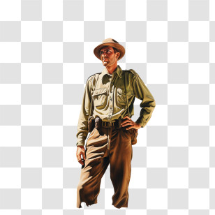 National Park Service Founders Day - Man In Military Uniform Transparent PNG