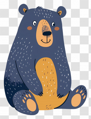 Bear - Cute Cartoon Bear Illustration Transparent PNG