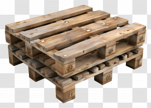 Wooden Pallets - Stacked Wooden Pallets For Storage Transparent PNG