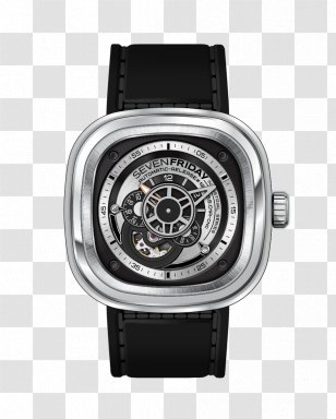 SevenFriday Automatic Watch Movement Strap - Stainless Steel - Friday Transparent PNG