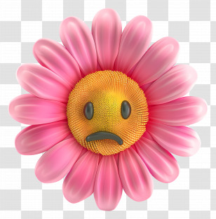 Flower - Sad Flower Emoji Illustration Transparent PNG