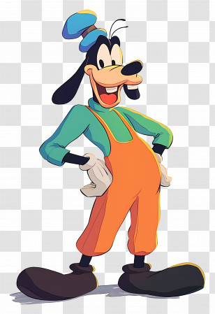 Goofy - Cartoon Dog In Playful Outfit Illustration Transparent PNG