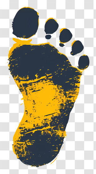 Footprints - Single Artistic Footprint Transparent PNG