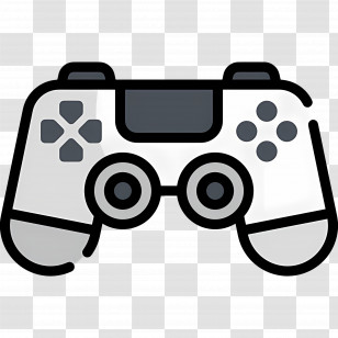 Game Controller - Gaming Controller Icon In White And Black Design Transparent PNG