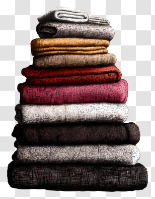 Towel Day - Stack Of Folded Towels Transparent PNG