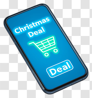 Mobile Phone Showing Christmas Deal - Christmas Deal Phone Promo Transparent PNG