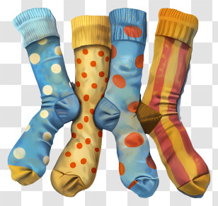 Lots Of Socks - Colorful Patterned Socks Transparent PNG