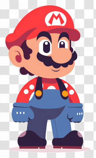 Mario - Cartoon Character In Red Hat Transparent PNG