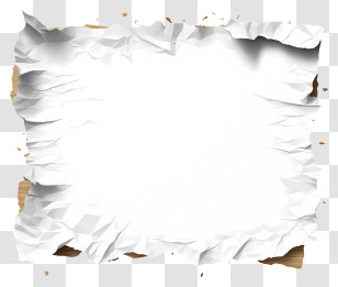 Realistic Style Torn Paper - Crumpled White Paper Illustration Transparent PNG