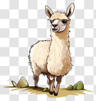 Llama - Cute Cartoon Llama Illustration Transparent PNG