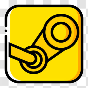 Steam Logo - Yellow Gear Icon For Engineering Transparent PNG